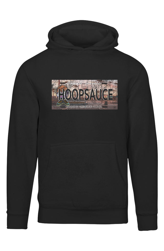 The Hoop Sauce Vintage License Plate Basketball Hoodie