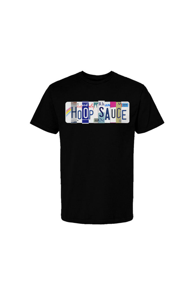 The Hoop Sauce License Plate Basketball T-shirt