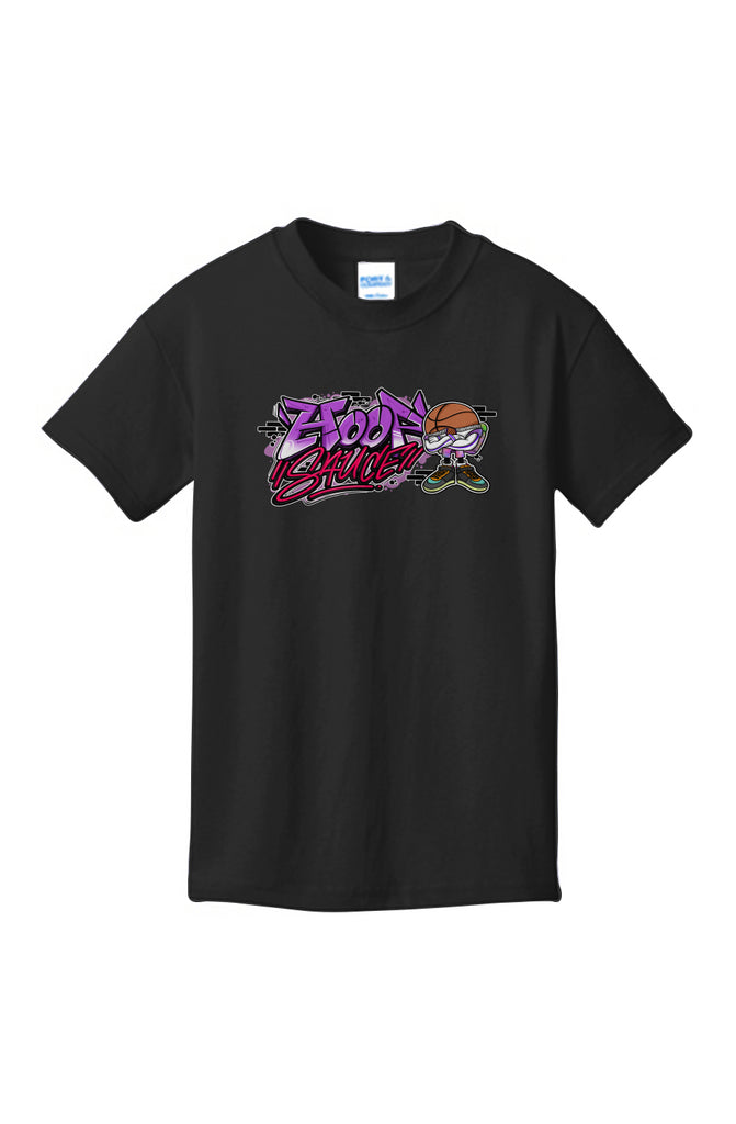 The Hoop Sauce Youth Graffiti Style Basketball T-shirt