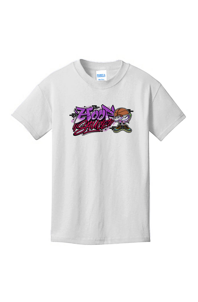 The Hoop Sauce Youth Graffiti Style Basketball T-shirt